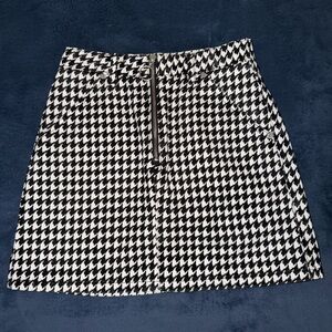 Topshop Black and White Mini Skirt
